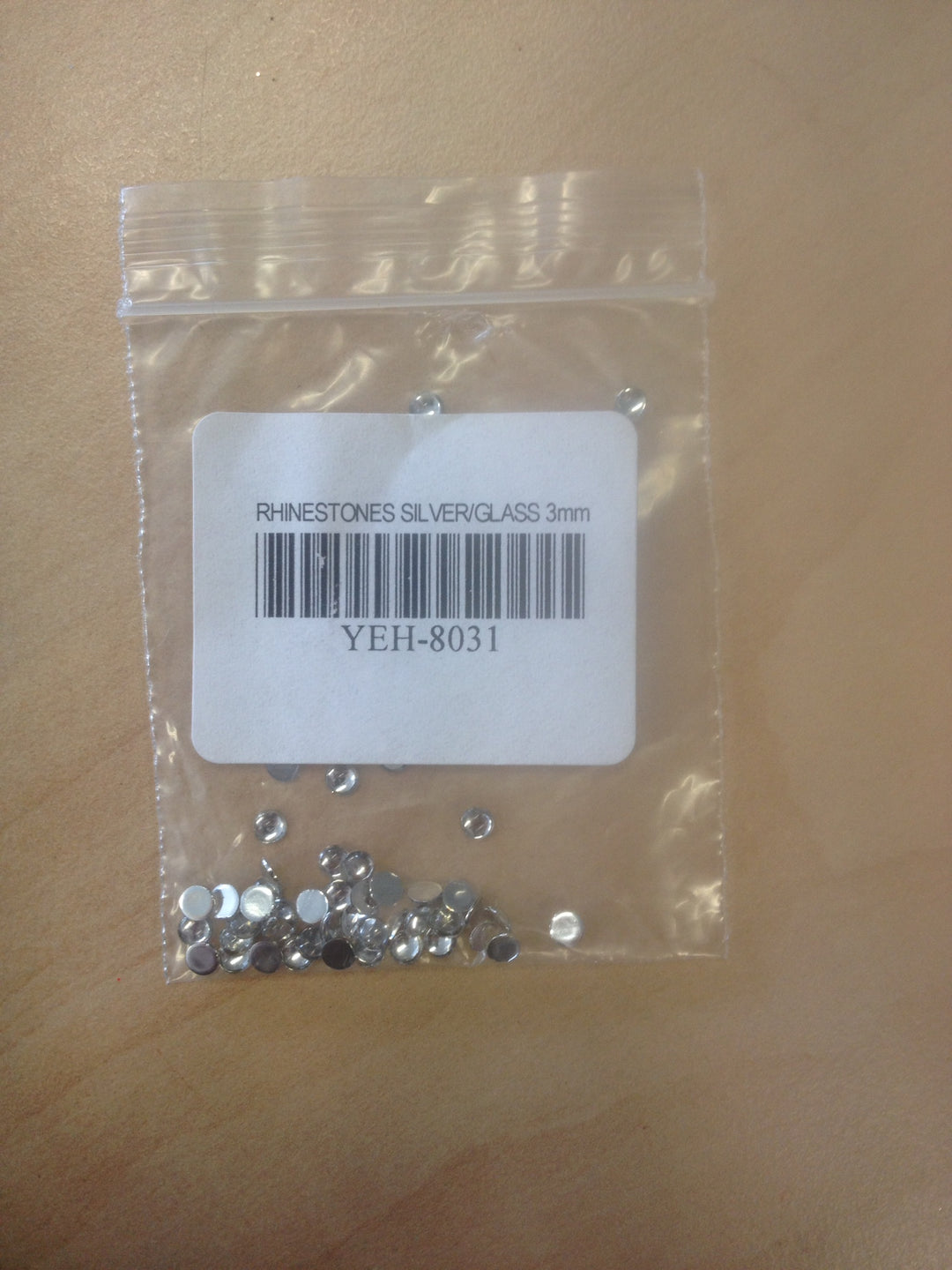 RHINESTONES SILVER/GLASS 3mm 50ST