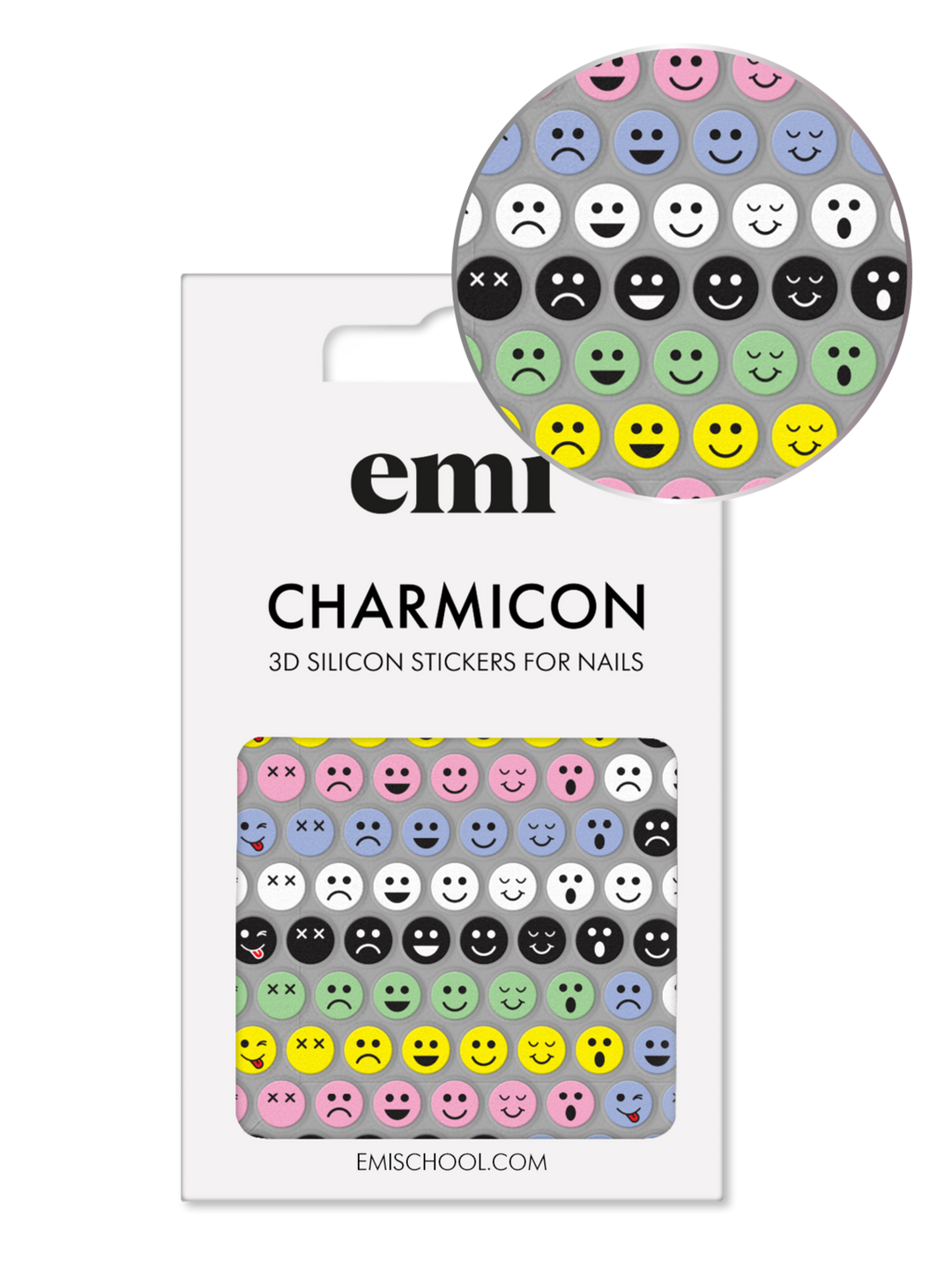 Charmicon 3D-Silikonaufkleber #197 Farbiges Lächeln
