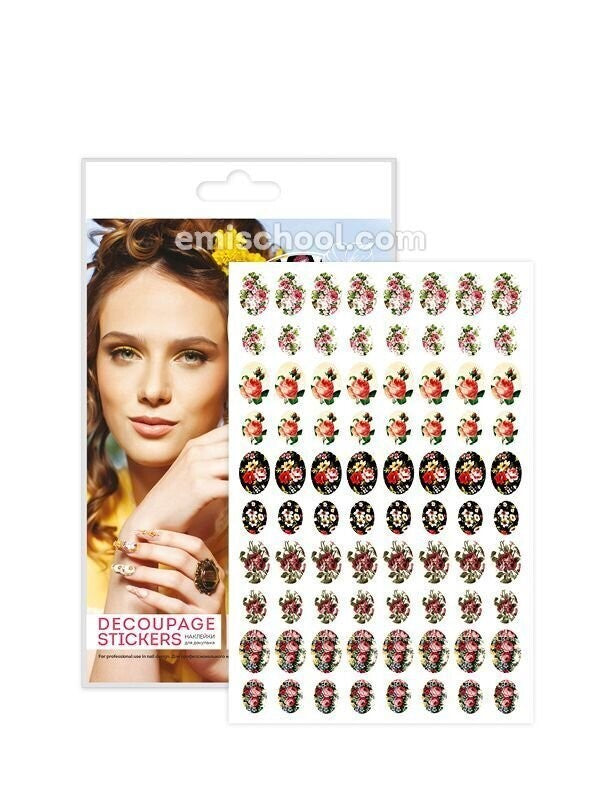 Decoupage Stickers 3D Vintage Roses #1