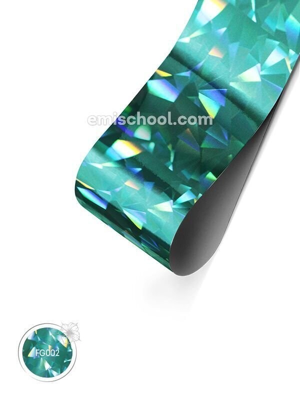Foil holographic turquoise Crystals