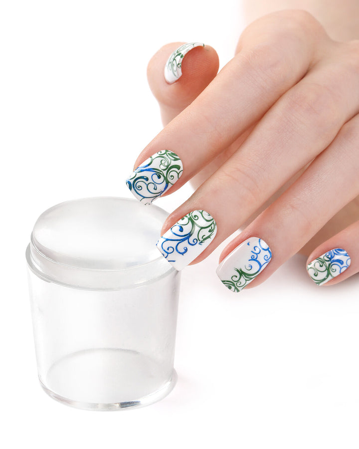 Nail stamper big with scraper