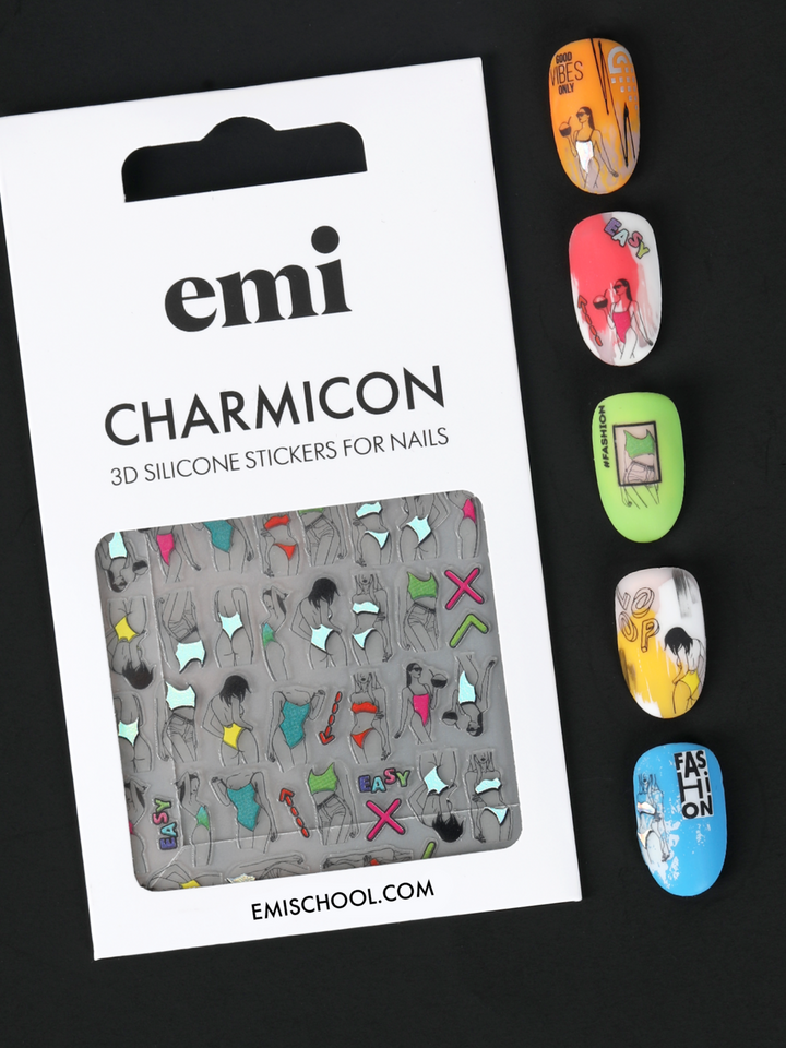 Charmicon 3D Silicone Stickers #208 Easy-breezy