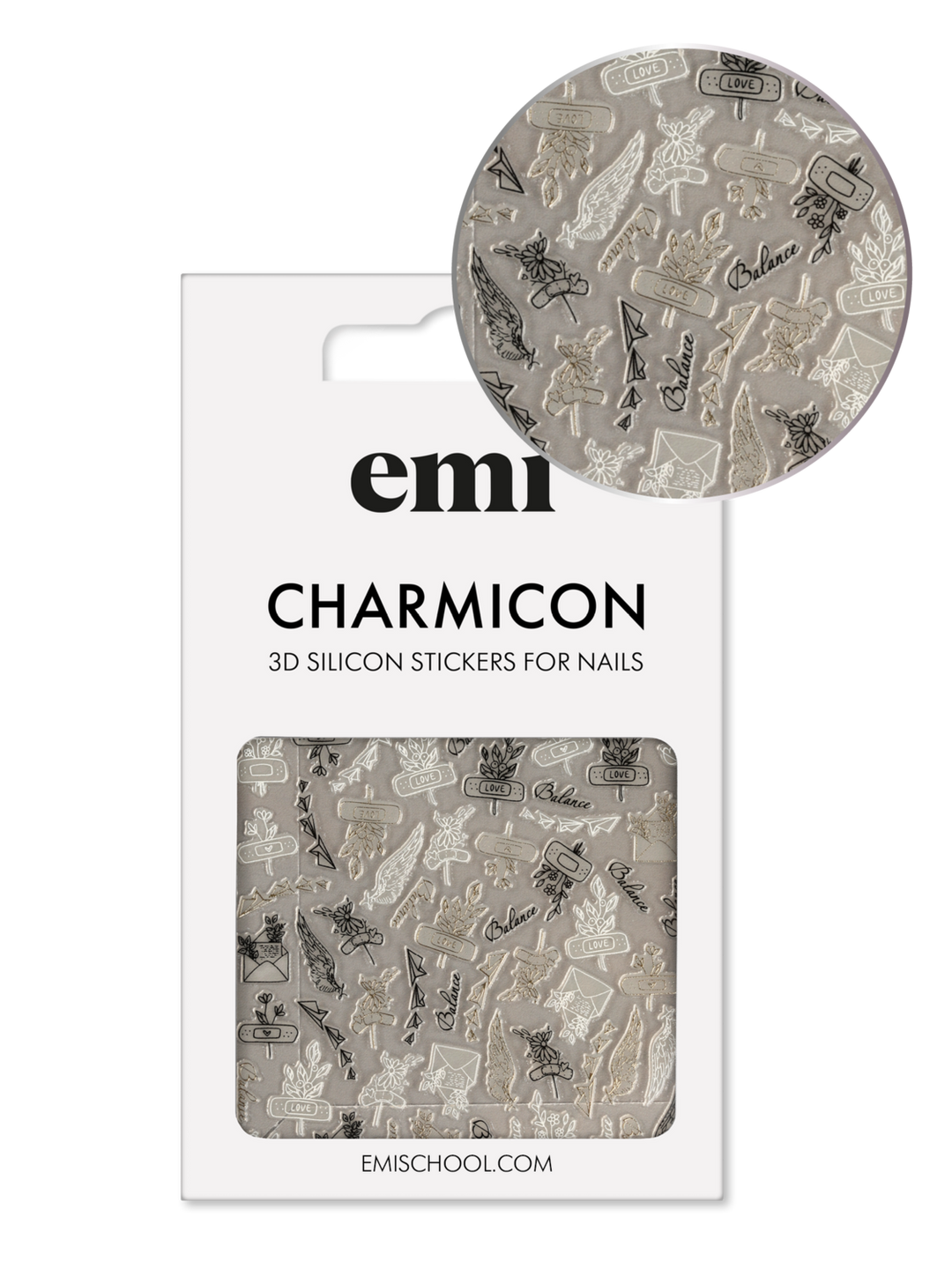 Charmicon 3D Silicone Stickers #229 Love letters
