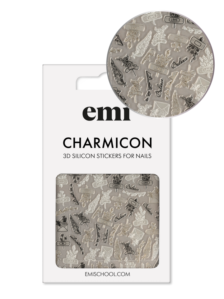 Charmicon 3D Silicone Stickers #229 Love letters