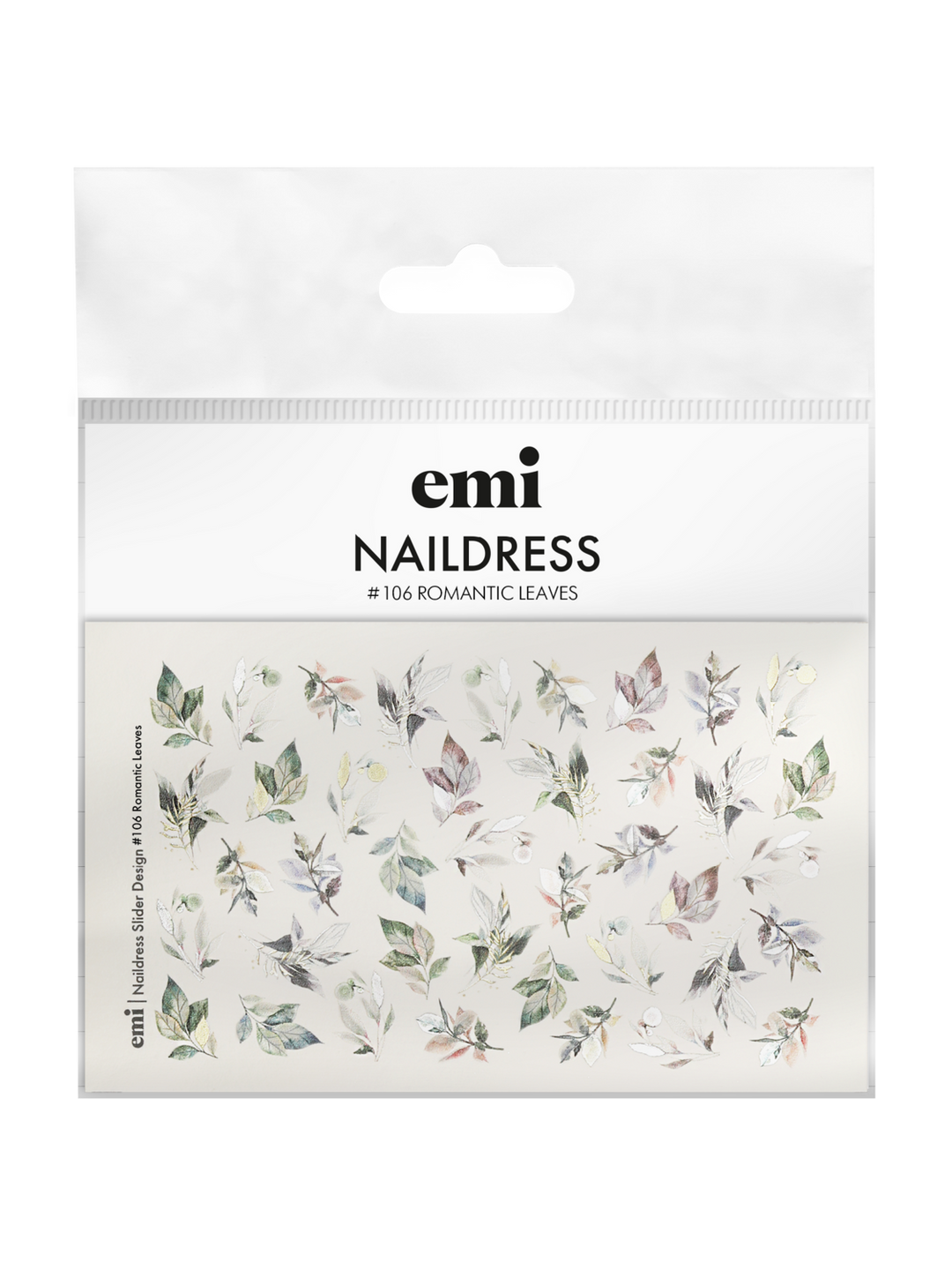 Naildress Slider Design #106 Romantic Leaves *