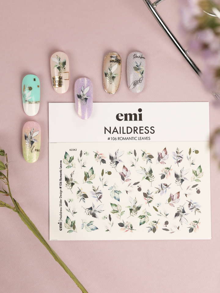 Naildress Slider Design #106 Romantic Leaves *