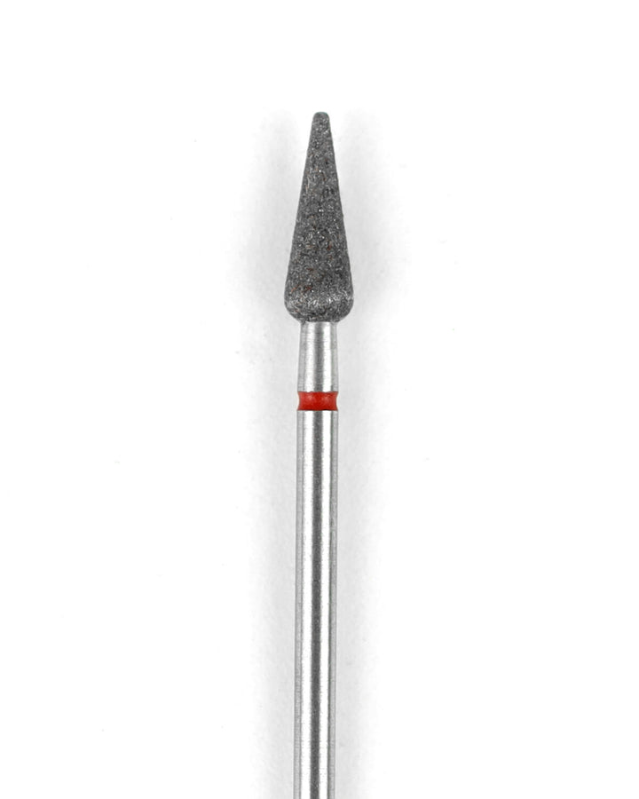 Abgerundete, kegelförmige, diamantbeschichtete Rotationsfeile, 4 mm, feine Abrasivität