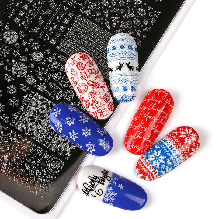 Stamping plate #14 Winter day
