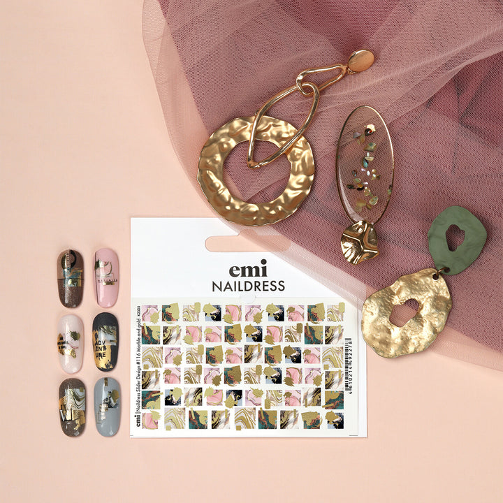 Naildress Slider Design #116 Marble and gold *