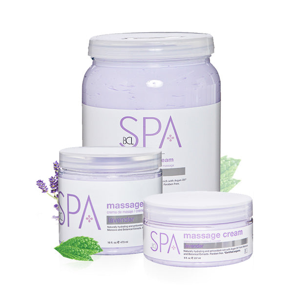 BCL SPA Massage Cream Lavender + Mint - 16oz