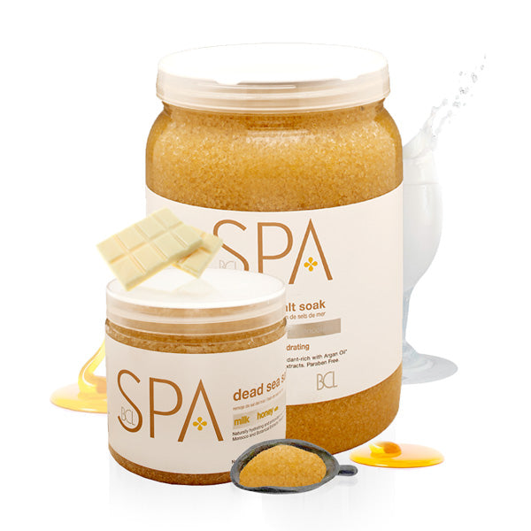 BCL SPA Dead Sea Salt Soak Milk + Honey w/ White Chocolate - 16oz