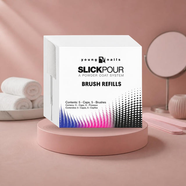 Young Nails SlickPour Brush Refills, 5 stuks