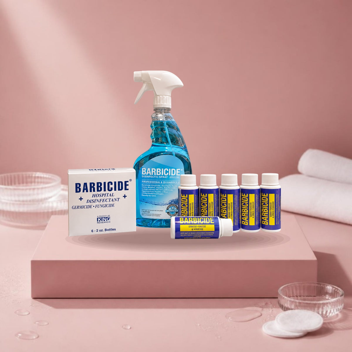 Barbicide Desinfectiebullets 60 ml (2oz) 6st. + gratis spray