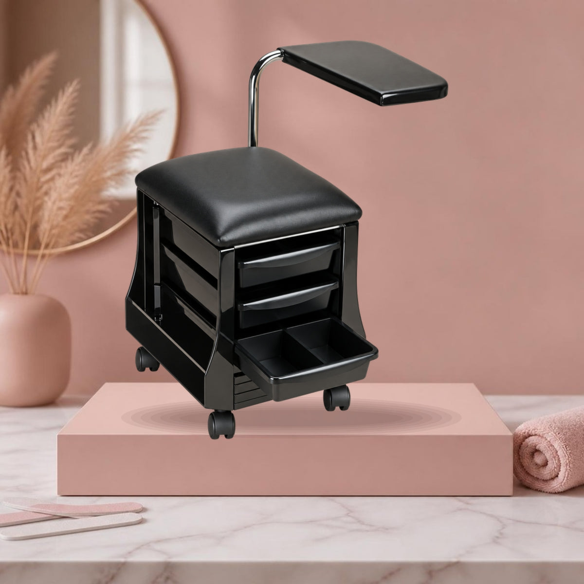 SIBEL Nail Station Table&Chair Black