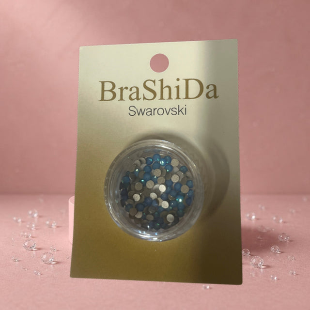 BraShiDa Nail Art Steentjes – Swarovski-Opal sky blue