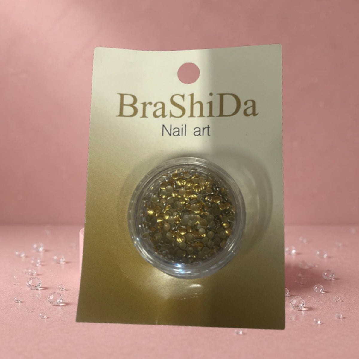 BraShiDa Nail Art Steentjes – Fashion rounds-mat gold