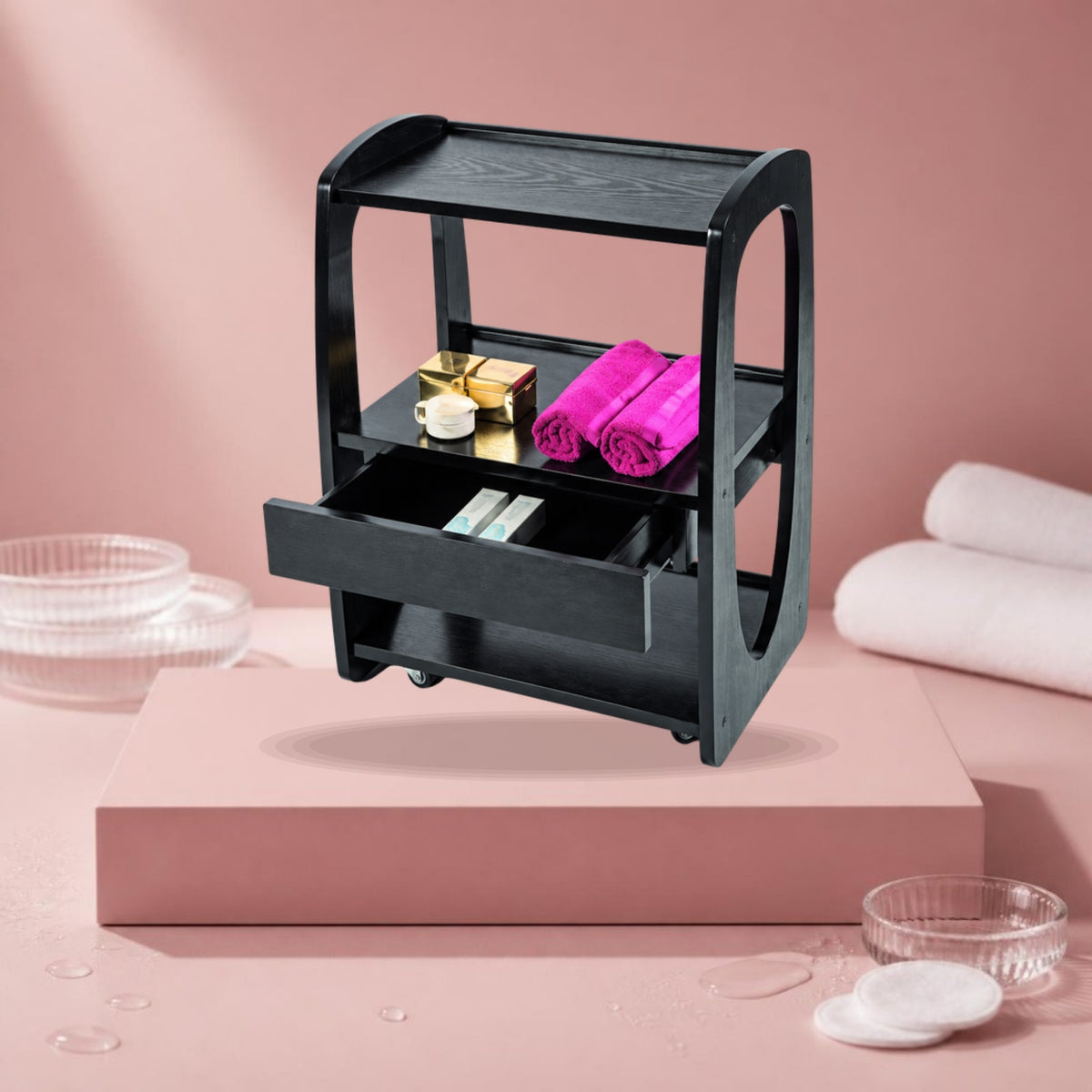 SIBEL Wooden Zen Trolley Brown