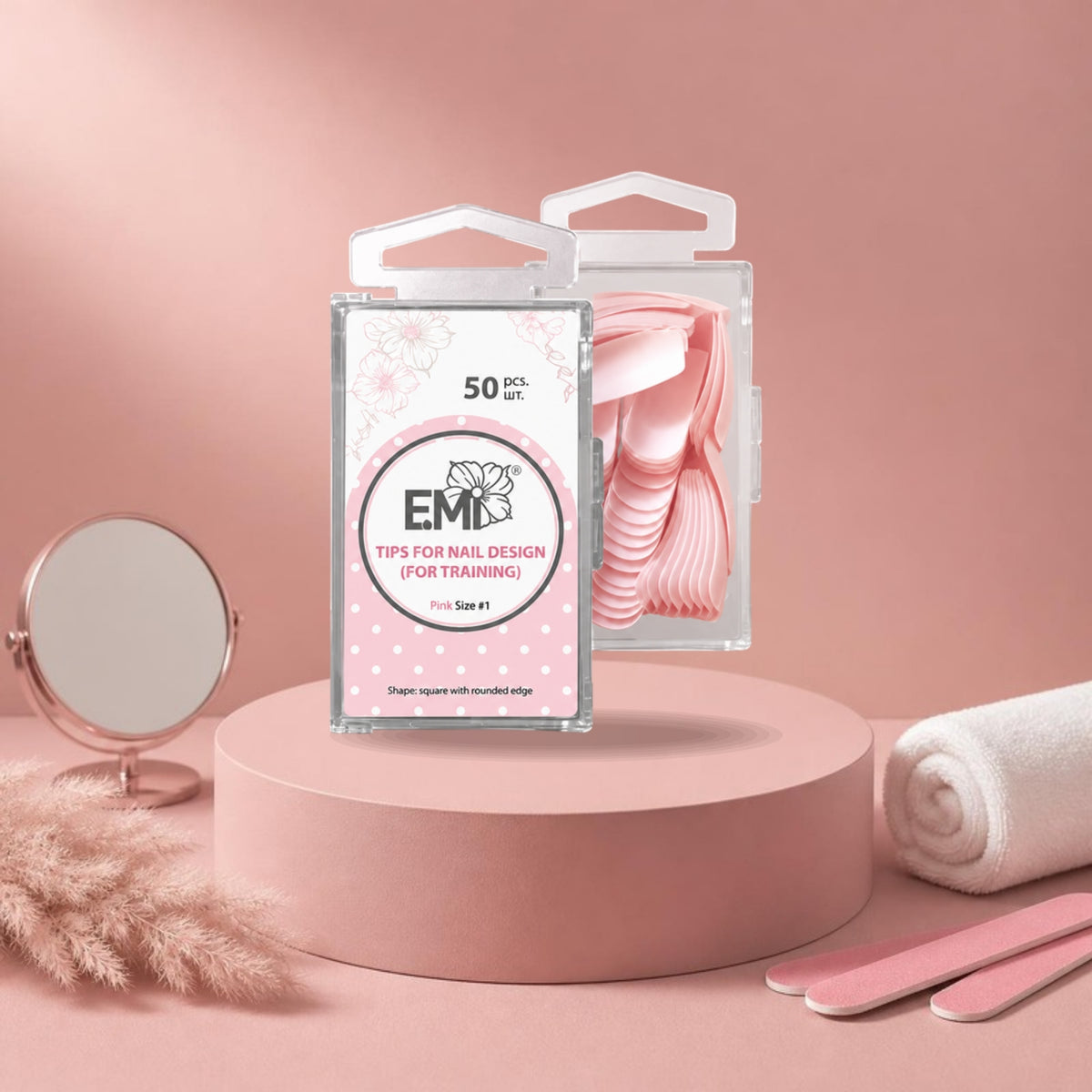 Pink Tips for Nail Design (for training)