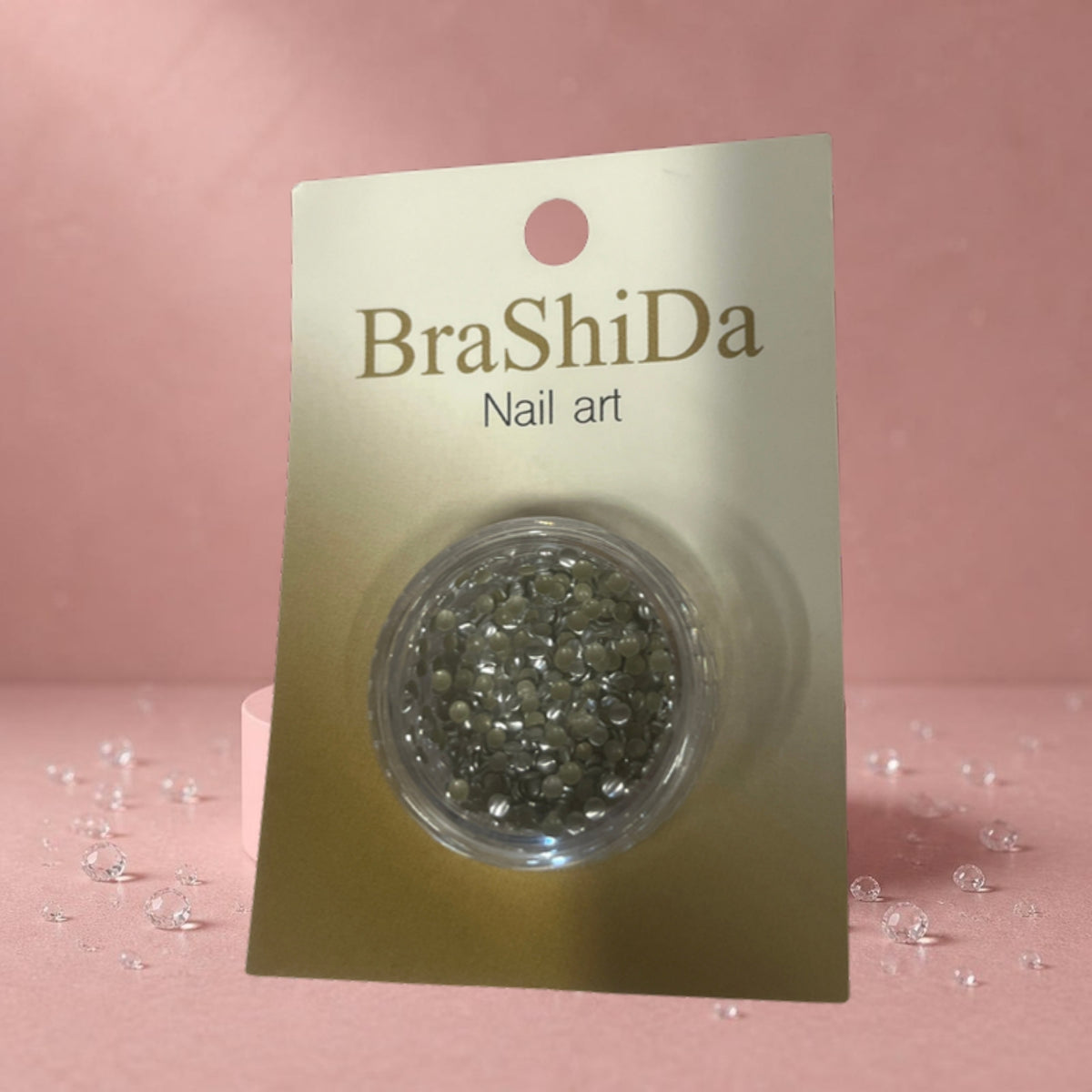 BraShiDa Nail Art Steentjes – Fashion rounds-mat silver
