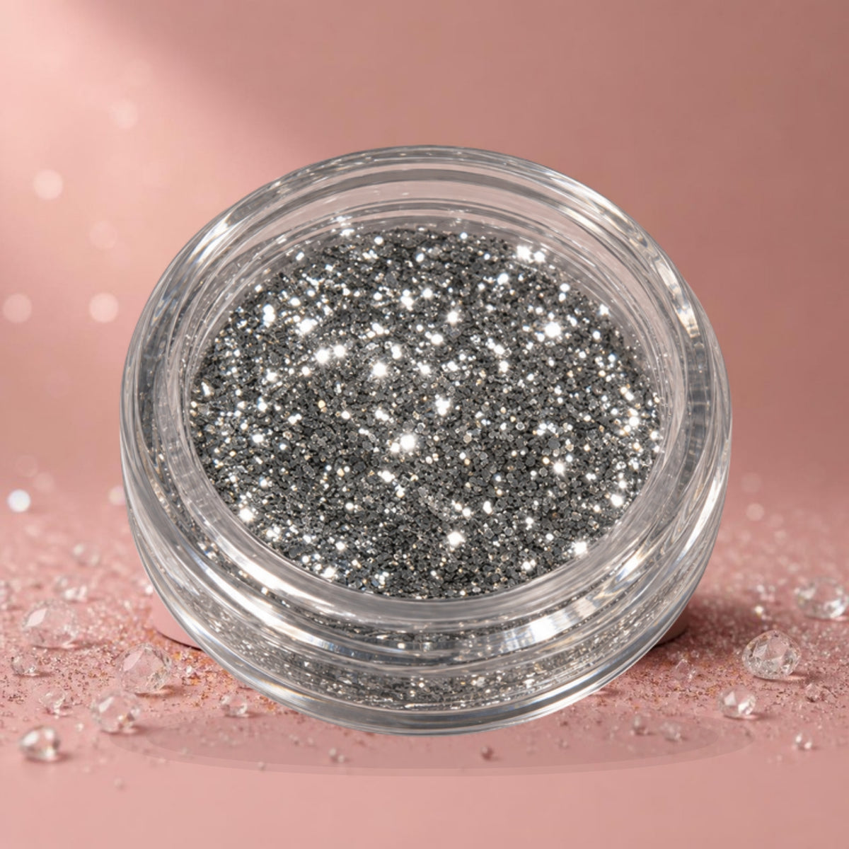 NLC Nail Art Glitters – Glanzend zilver