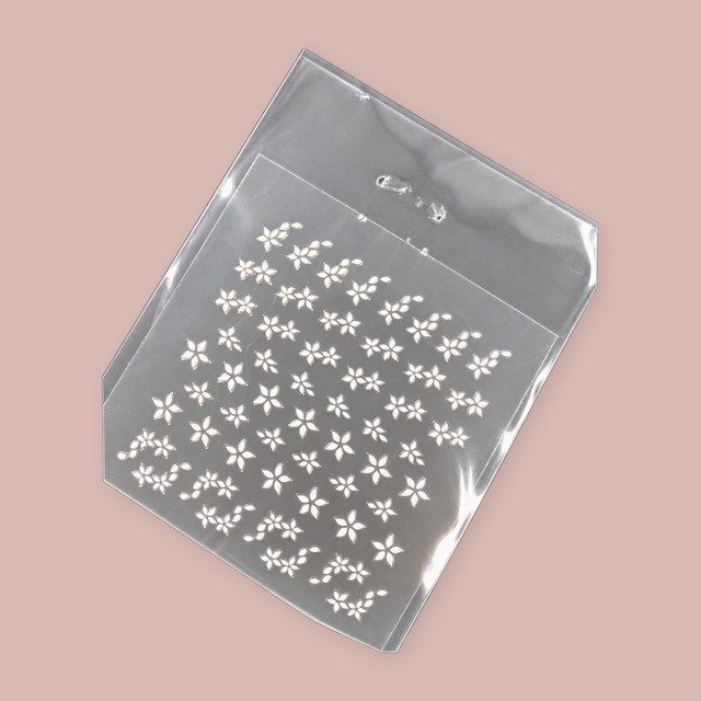 NLC Nail Art Stickers – Wit bloemen