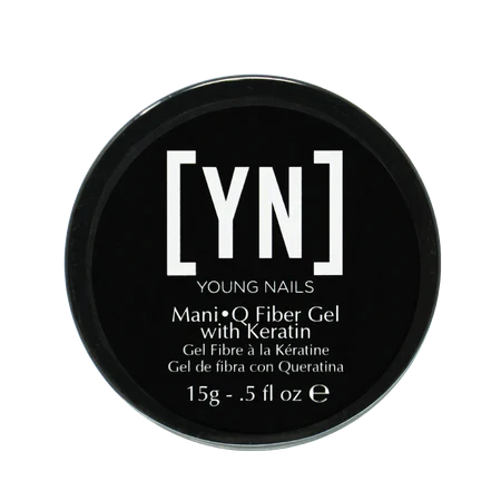 YN MANI•Q FIBER GEL WITH KERATIN, 15G JAR