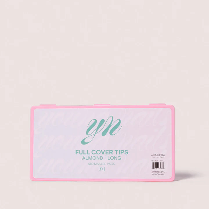 YN Full Cover Tips, Almond Long, 600 Master Pack
