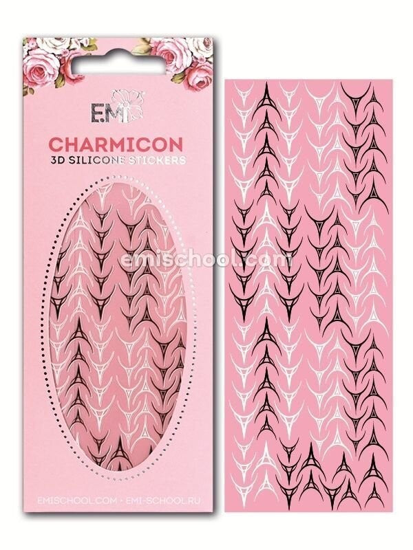EMI Charmicon 3D Silicone Stickers – Lunula #30 Black/White