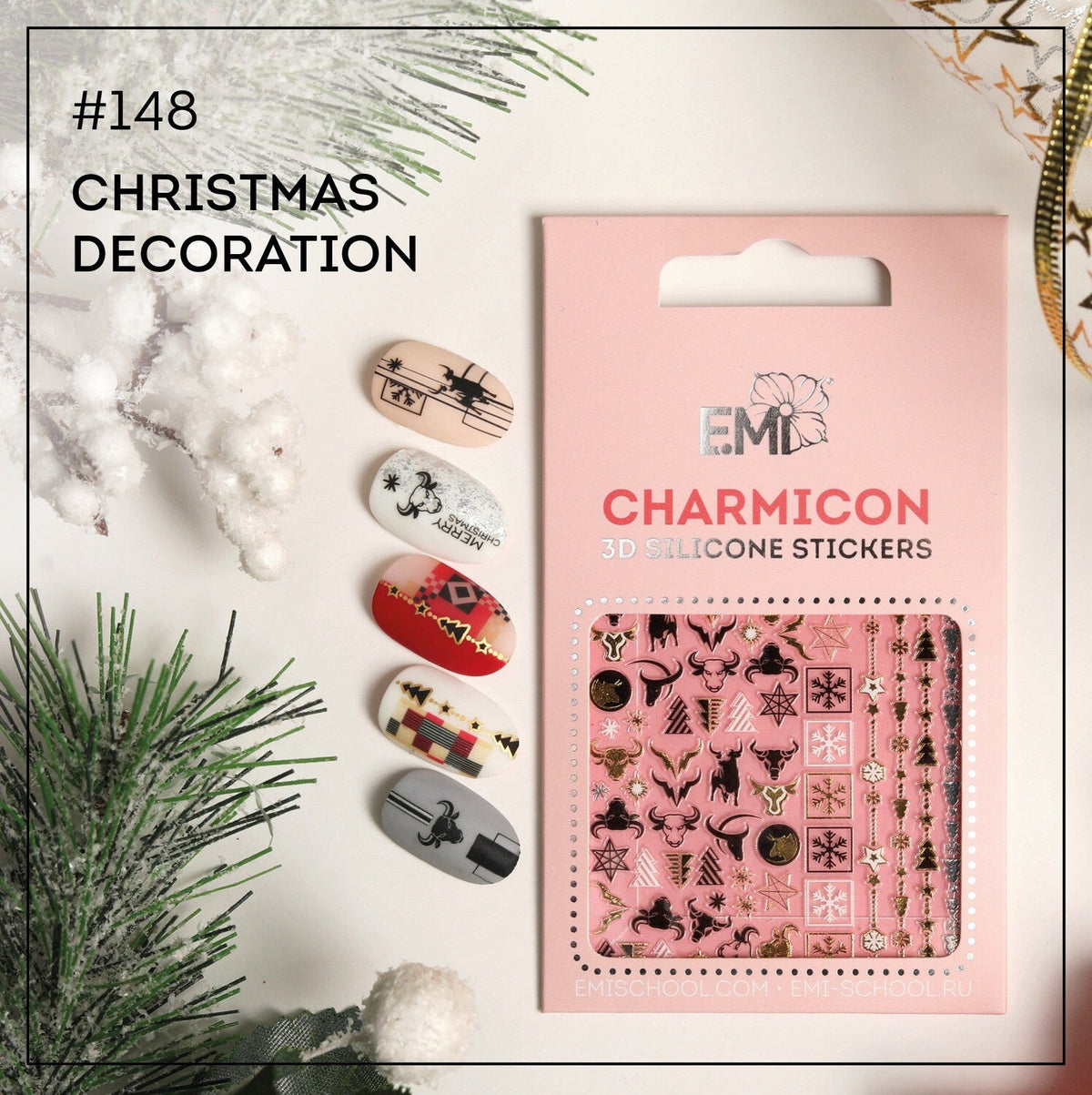 EMI Charmicon 3D Silicone Stickers – #148 Christmas Decoration
