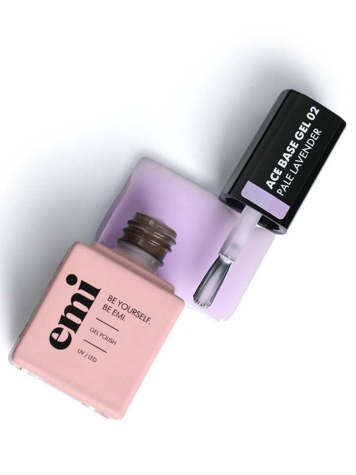 E.MiLac Ace Base #02 Pale Lavender, 9 ml.