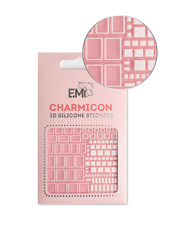 EMI Charmicon 3D Silicone Stickers – #161 Squares White