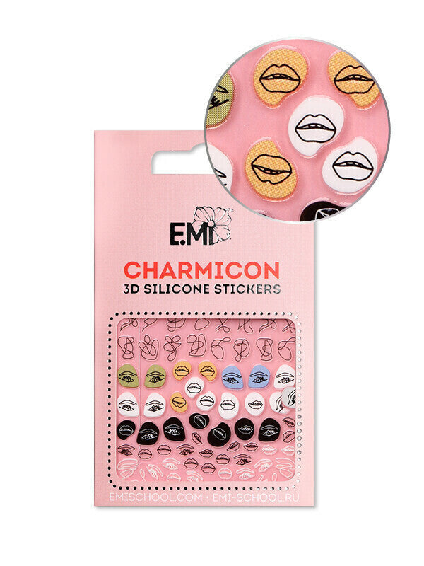 EMI Charmicon 3D Silicone Stickers – #125 Lips & Eyes