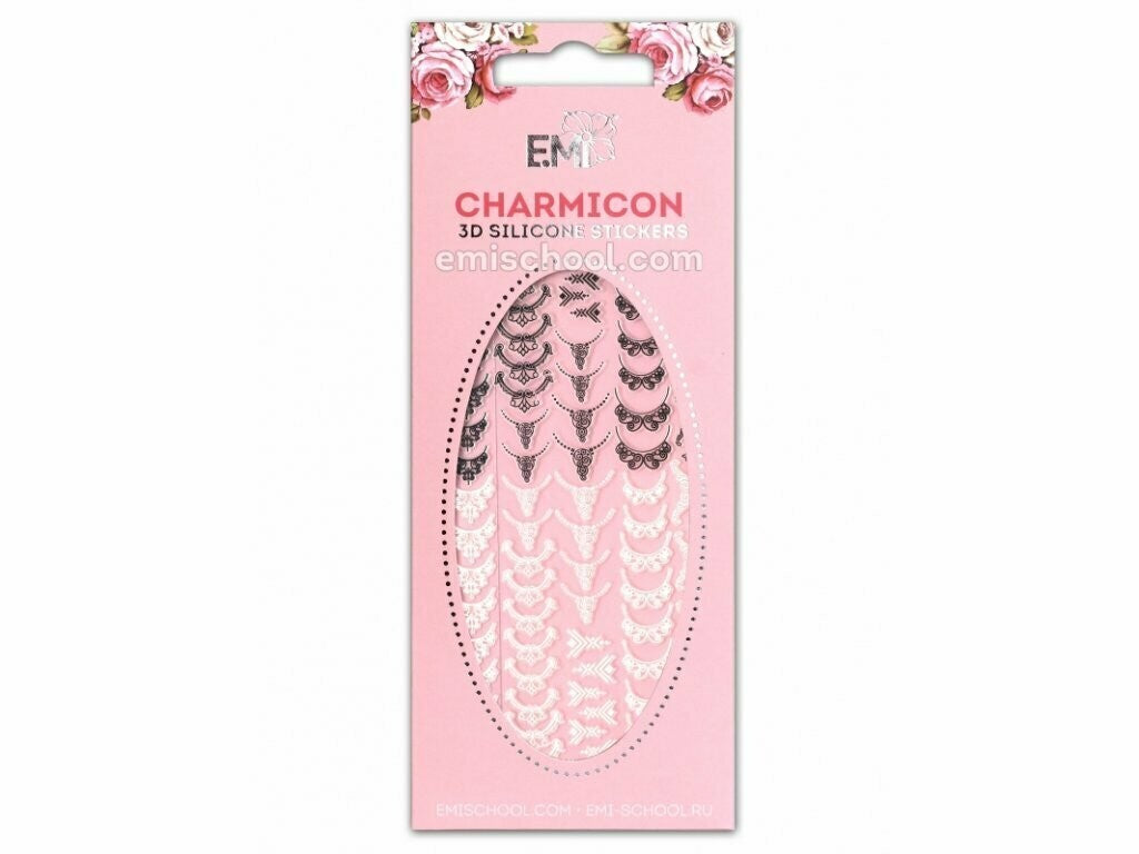 EMI Charmicon 3D Silicone Stickers – Lunula #1 Black/White