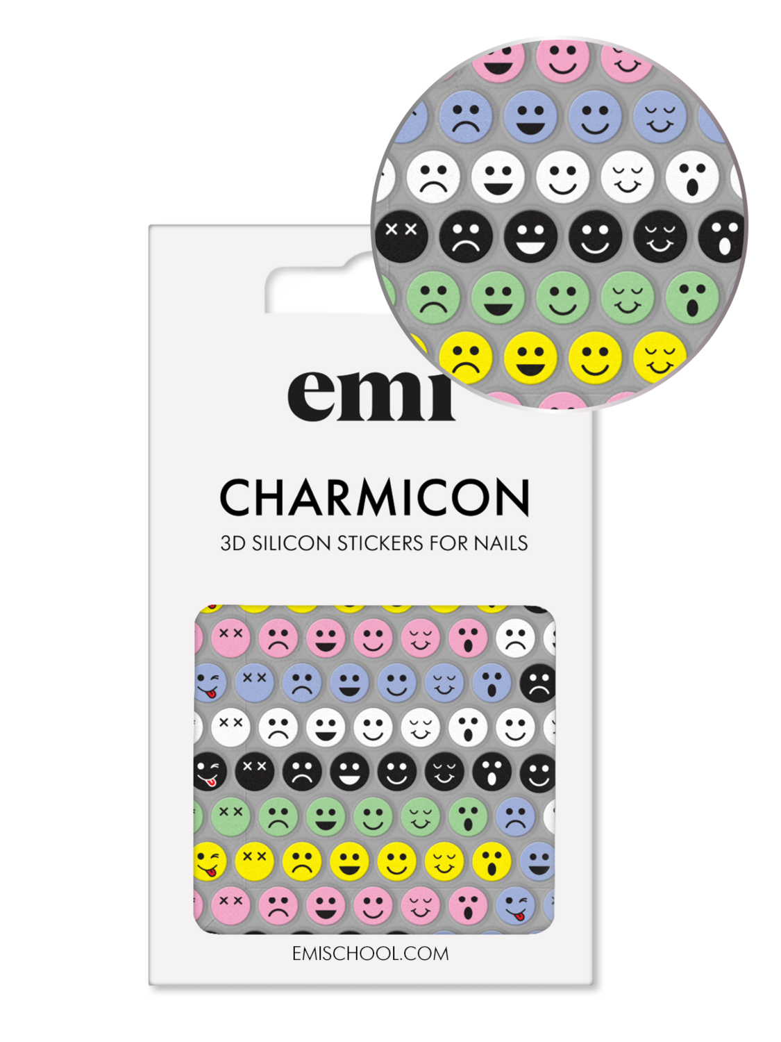 EMI Charmicon 3D Silicone Stickers – #197 Сolored Smiles