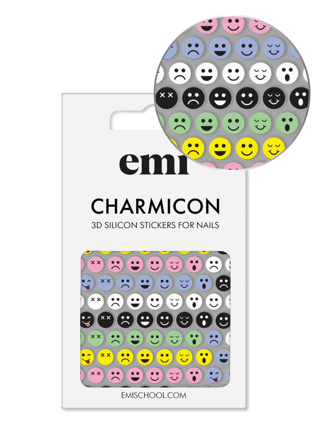 EMI Charmicon 3D Silicone Stickers – #197 Сolored Smiles