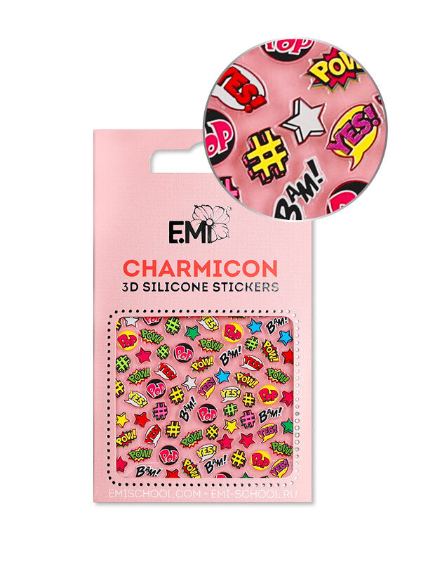 EMI Charmicon 3D Silicone Stickers – #128 Pop Art