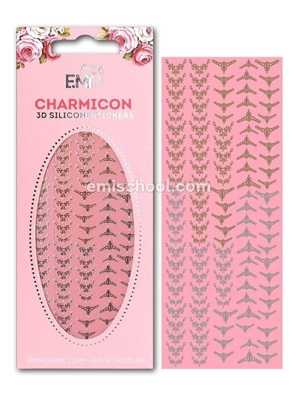 EMI Charmicon 3D Silicone Stickers – Lunula #17 Gold/Silver