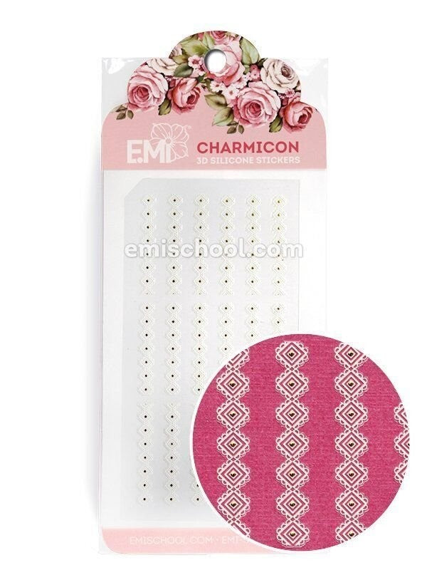 EMI Charmicon 3D Silicone Stickers – Ornament White #5
