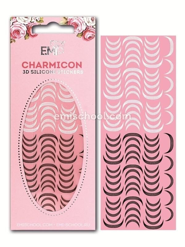 EMI Charmicon 3D Silicone Stickers – Lunula #12 Black/White