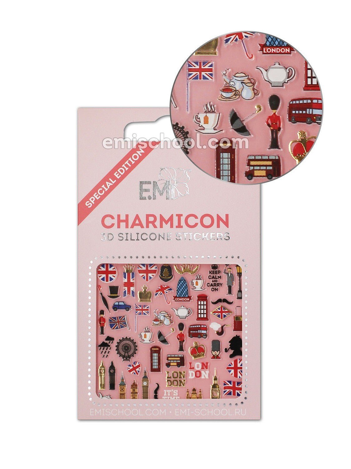 EMI Charmicon 3D Silicone Stickers – England