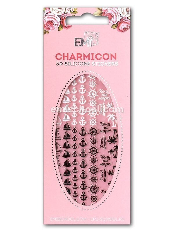EMI Charmicon 3D Silicone Stickers – #50 Cruise Black/White