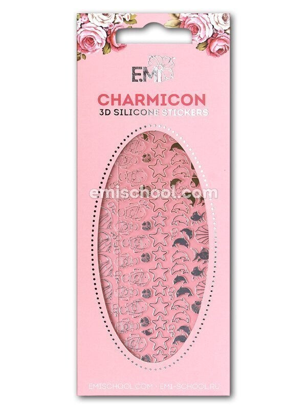 EMI Charmicon 3D Silicone Stickers – #47 Fish Gold/Silver