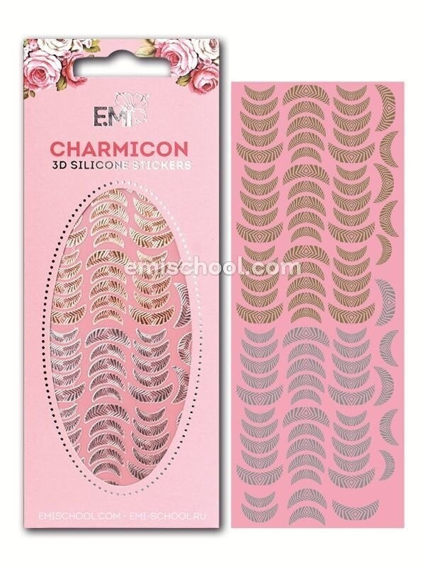 EMI Charmicon 3D Silicone Stickers – Lunula #15 Gold/Silver