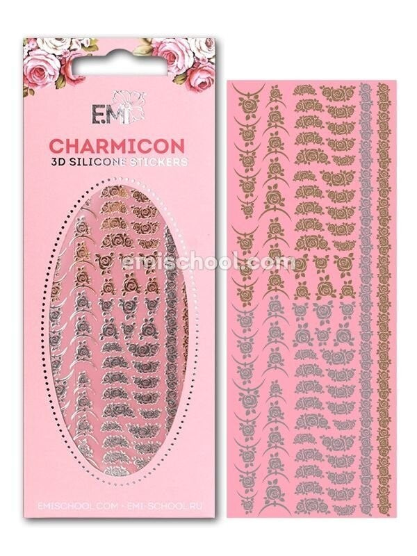 EMI Charmicon 3D Silicone Stickers – Lunula MIX #23 Gold/Silver