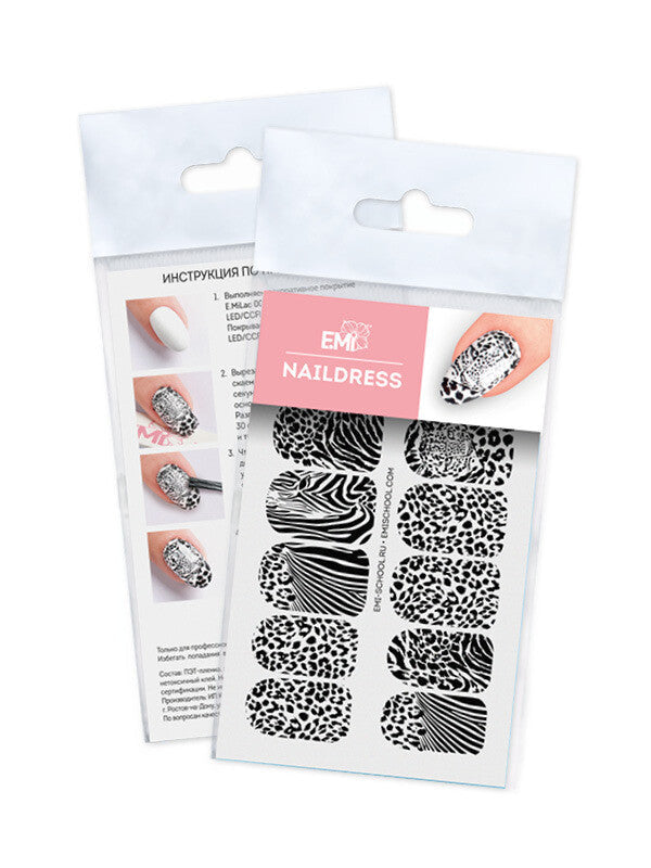 EMI Naildress Slider Design – #52 Zebra & Leopard