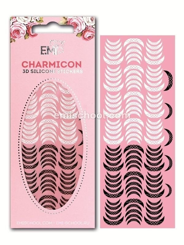 EMI Charmicon 3D Silicone Stickers – Lunula #14 Black/White