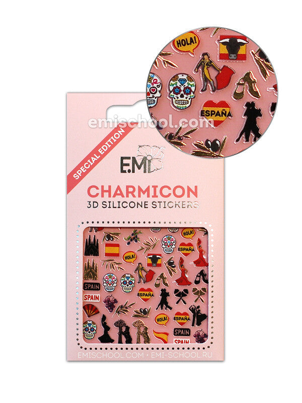 EMI Charmicon 3D Silicone Stickers – Spain 1