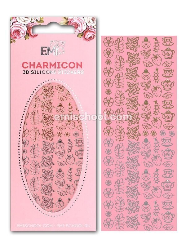 Charmicon 3D Silikonaufkleber Schmuck Gold/Silber #1