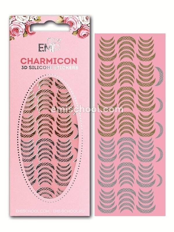 EMI Charmicon 3D Silicone Stickers – Lunula #13 Gold/Silver