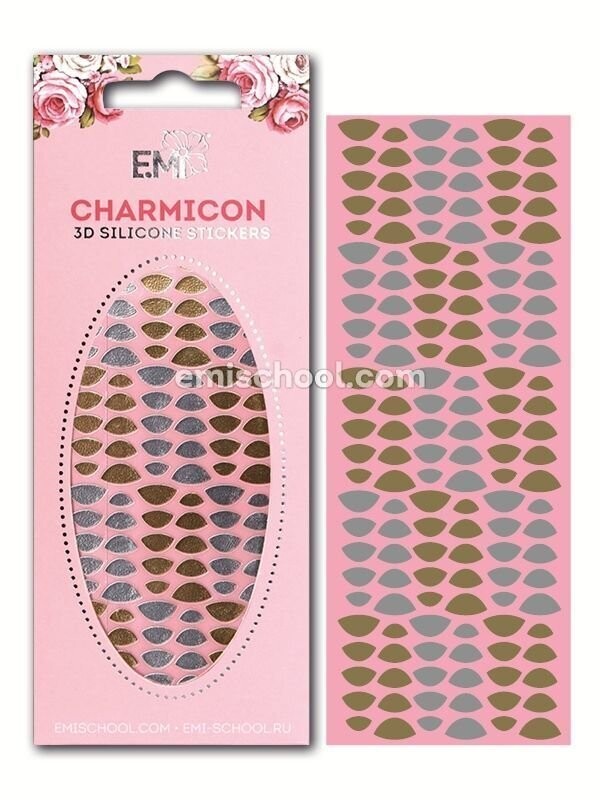 EMI Charmicon 3D Silicone Stickers – Lunula #7 Gold/Silver